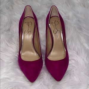 Jessica Simpson Fuchsia Suede Pumps